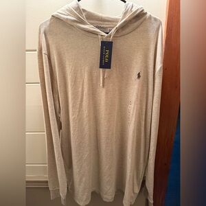 NWT Polo by Ralph Lauren Men's Beige Hoodie Shirt